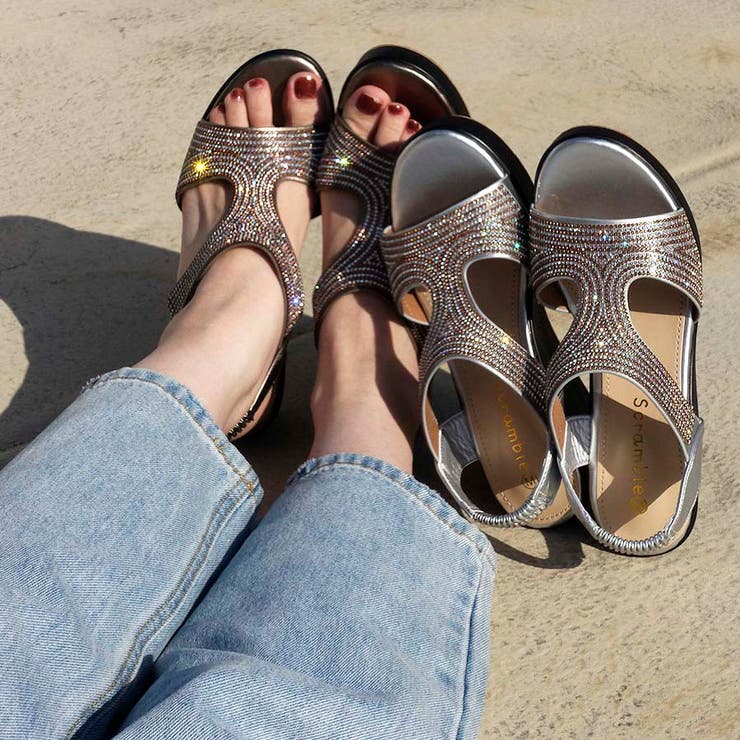 バックバンドビジューサンダル | Scramble | 詳細画像9 