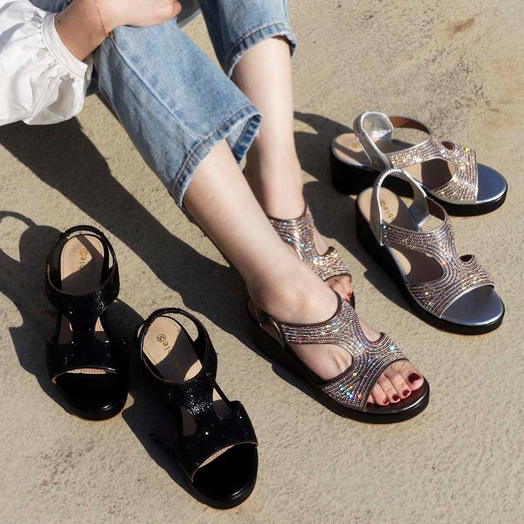 バックバンドビジューサンダル | Scramble | 詳細画像1 