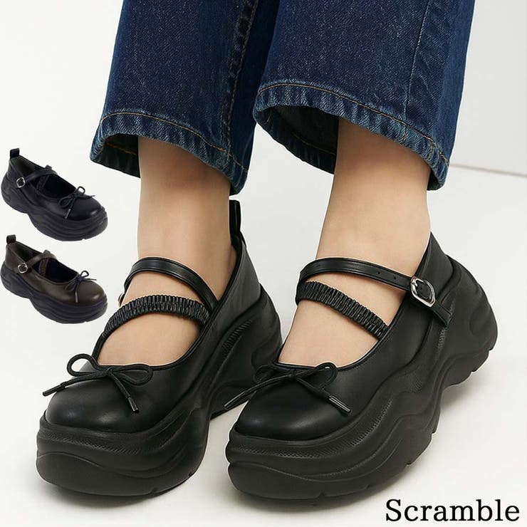 リボンモチーフ厚底スニーカーソールシューズ | Scramble | 詳細画像2 