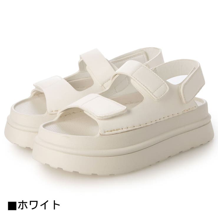【歩きやすい 痛くない】厚底ベルクロサンダル レディース | Scramble | 詳細画像9 