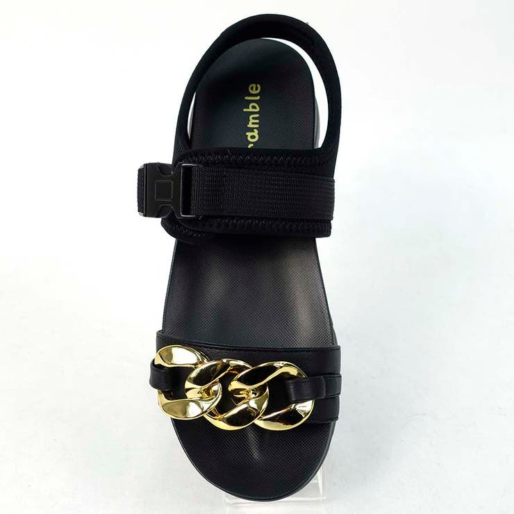 存在感抜群！ゴールドチェーン × ボリューム厚底 スポーツサンダル | Scramble | 詳細画像10 