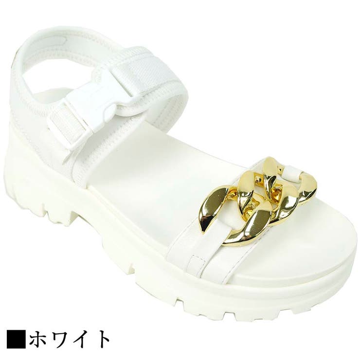 存在感抜群！ゴールドチェーン × ボリューム厚底 スポーツサンダル | Scramble | 詳細画像3 