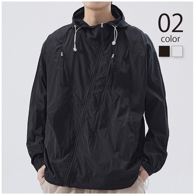 【SETUP7】UVテックアシンメトリージップパーカー KNF151 | SETUP7【MEN】 | 詳細画像1 