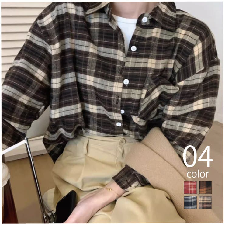 【SETUP7】カジュアルオーバーチェックシャツ  KNF151 | SETUP7【WOMEN】 | 詳細画像1 