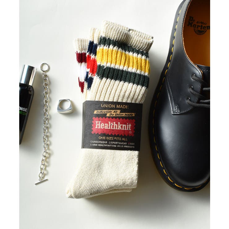 アイボリー | 【Healthknit】3足セットヘビーウェイトロングソックス クルーソックス … | SETUP7【MEN】