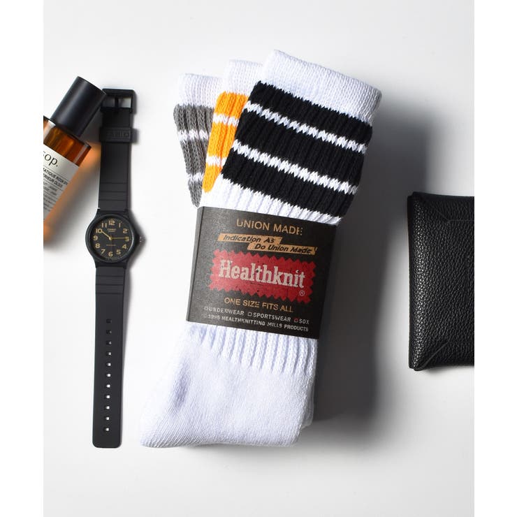 ホワイト系その他2 | 【Healthknit】3足セットヘビーウェイトロングソックス クルーソックス … | SETUP7【MEN】