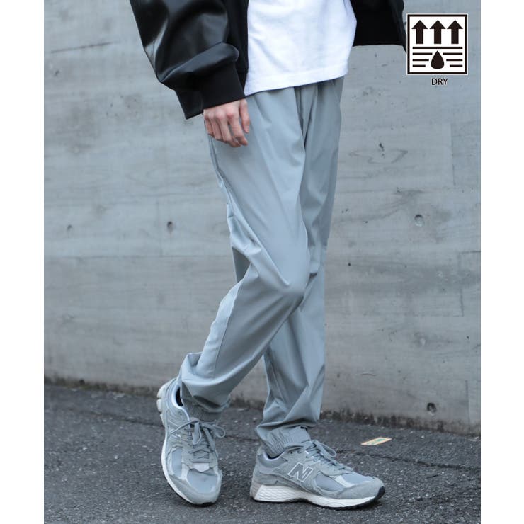 グレー | 吸汗速乾！ドライストレッチテーパードリブジョガーパンツ ジム トレーニング | SETUP7【MEN】