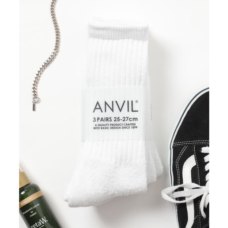 ホワイト系その他3 | 3パック クルーソックス 3P | SETUP7【MEN】