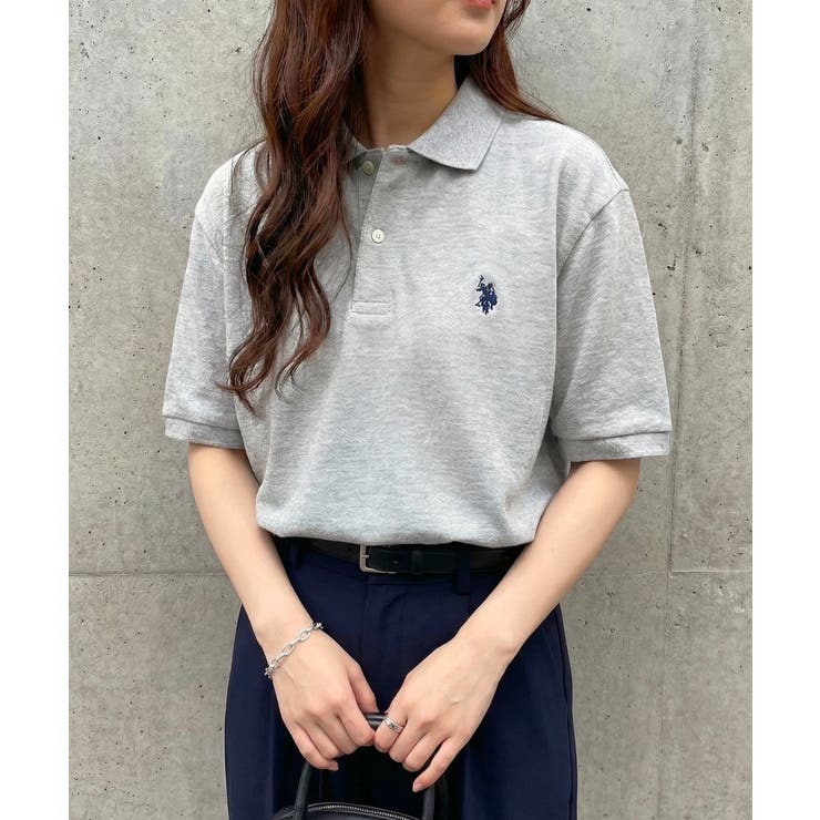 グレー | 【U.S. POLO ASSN.】ワンポイントロゴPOLOシャツ | SETUP7【WOMEN】