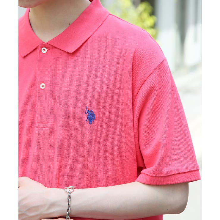 ピンク | 【U.S. POLO ASSN.】ワンポイントロゴPOLOシャツ | SETUP7【WOMEN】