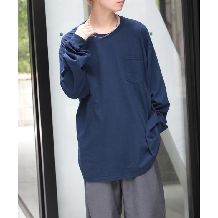 【通販 人気】 6 ウルトラコットン胸ポケットロングスリーブTシャツ[品番 oz ルームウェア・パジャマ