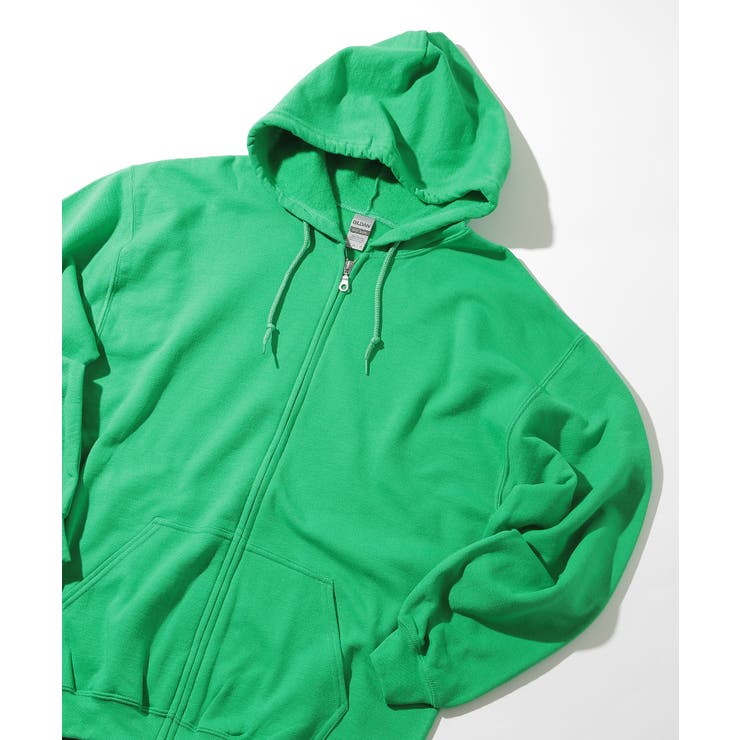 グリーン | 【GILDAN】8 oz ヘビーブレンド裏起毛スウェットフルZIPパーカー | SETUP7【MEN】