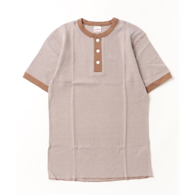 ブラウン | 【Healthknit】ヘンリーネックワッフル半袖パックTEEシャツ サーマル半… | SETUP7【MEN】