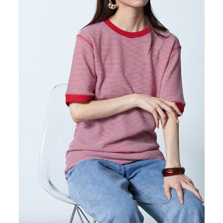 レッド | 【Healthknit】クルーネックワッフル半袖パックTEEシャツ サーマル半袖… | SETUP7【MEN】