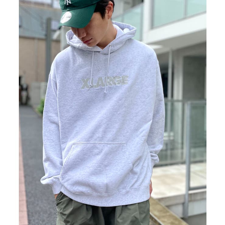 グレー】【XLARGE】フロントロゴパーカー[品番：TTMW0000800]｜SETUP7