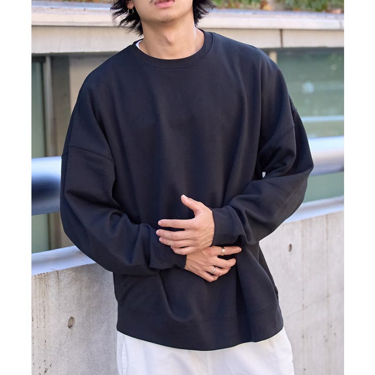 ブラック | 【UNITED ATHLE】10オンス ビッグシルエットクルーネックスウェット(… | SETUP7【MEN】