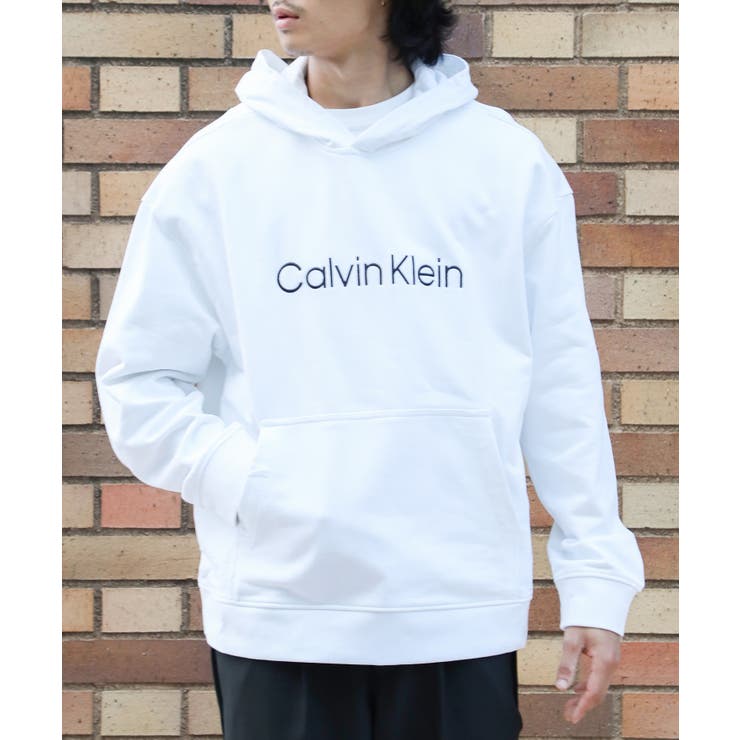 Calvin Kleinロゴ刺繍スウェットフーディパーカー 40HM231[品番 