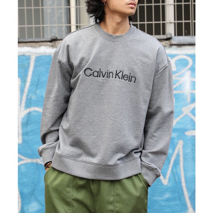 Calvin Kleinロゴ刺繍スウェットクルーネック 40HM230[品番