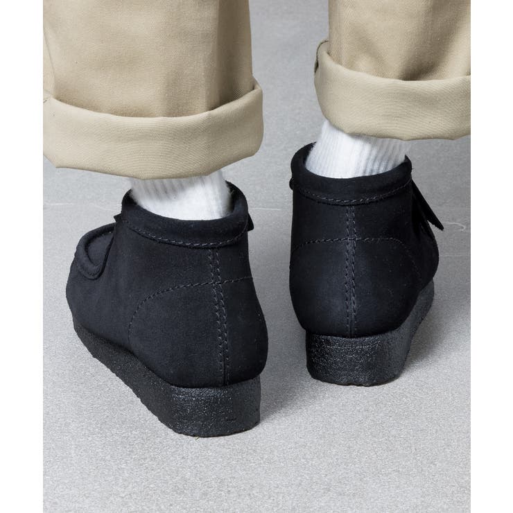 Clarks ワラビー ブラック ブーツ 22cm ☆三角タグ付き Clarks ブーツ 「CLARKS」WALLABEE BOOTS/ワラビーブーツ