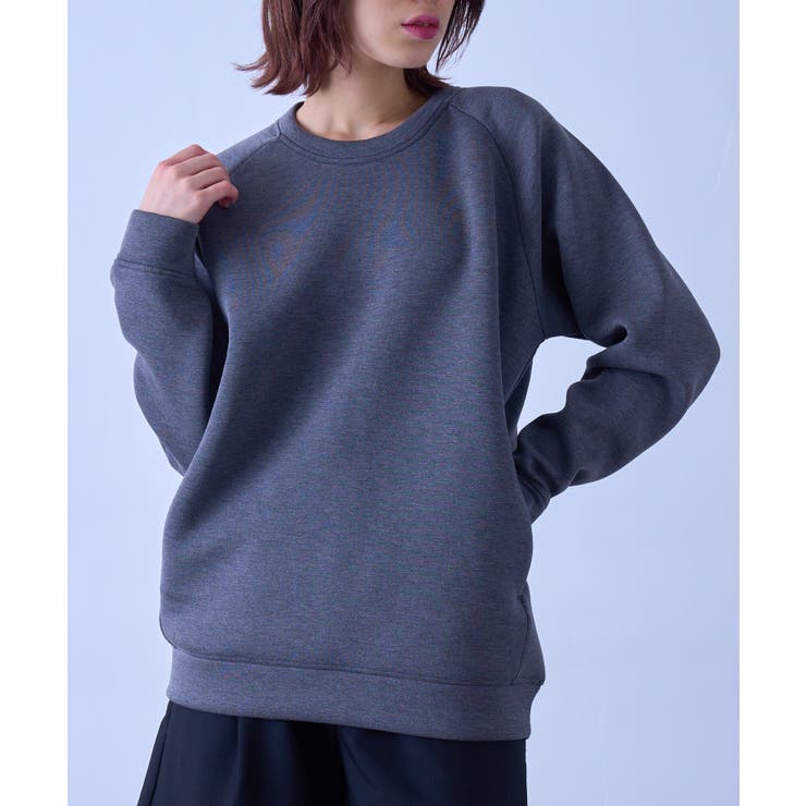 グレー | ドライストレッチクルーネックトレーナー長袖 ダンボールニット MS2131 | SETUP7【MEN】