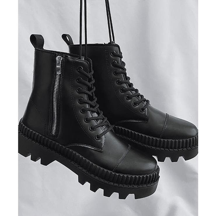 SETUP7】サイドジップミリタリーブーツ KNF[品番：TTMW0001264