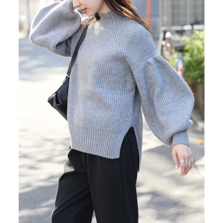 SETUP7】バルーンスリーブハイネックプルオーバーニット trc[品番