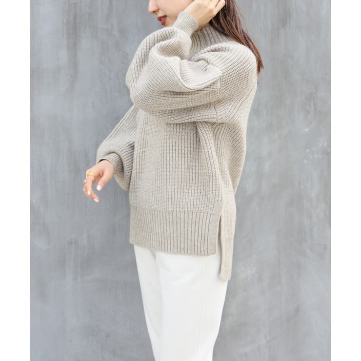 SETUP7】バルーンスリーブハイネックプルオーバーニット trc