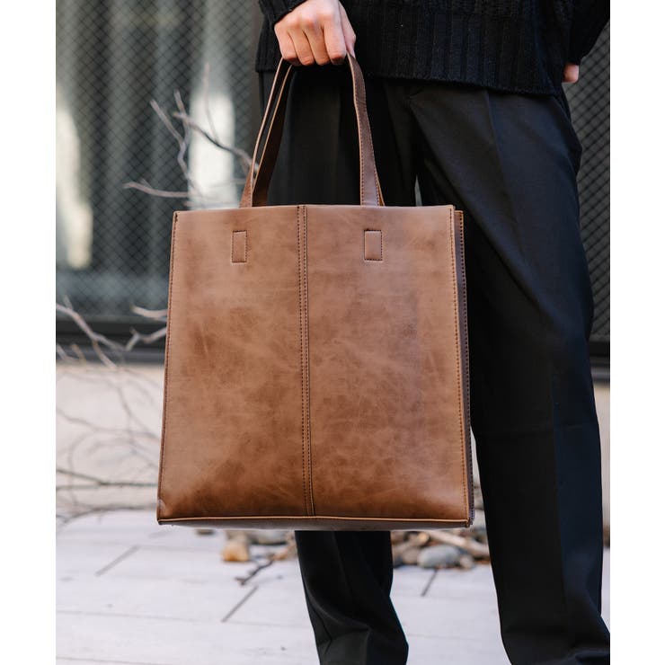 SETUP7】A4収納可能 2WAYスクエアトートバッグ KNF[品番：TTMW0001701