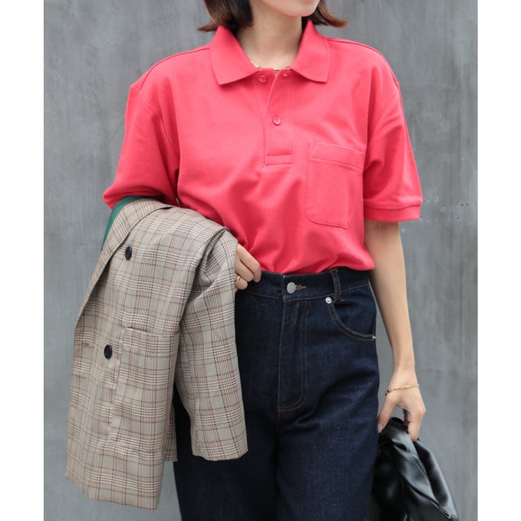 レッド | 【Printstar】5.8オンス T/Cポロシャツ 00100 | SETUP7【WOMEN】