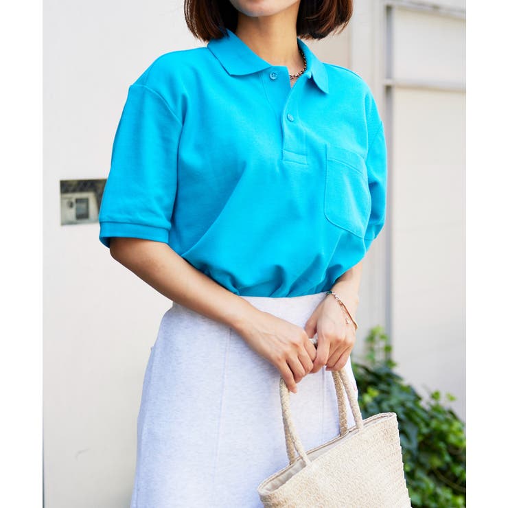 ターコイズブルー | 【Printstar】5.8オンス T/Cポロシャツ 00100 | SETUP7【WOMEN】