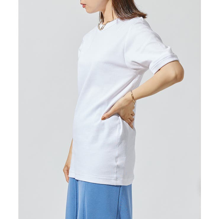 【Hanes】BEEFY リブクルーネックTシャツ HM1-R103 | SETUP7【WOMEN】 | 詳細画像15 