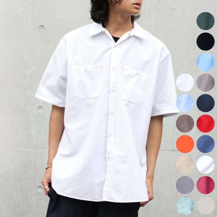 RED KAP 4.25oz SHORT SLEEVE STRIPE WORK SHIRTS(レッドキャップ 4.25オンス半袖ストライプワークシャツ)