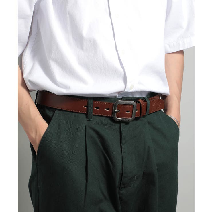 ダークブラウン | 【Dickies】レザーベルト DS0125C | SETUP7【MEN】
