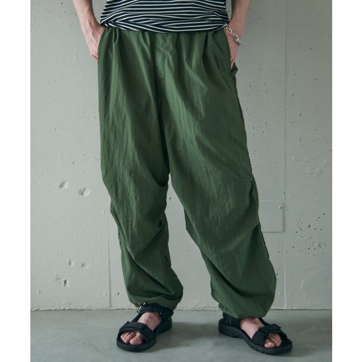 ナイロンワッシャー裏メッシュパラシュートパンツ 050110[品番