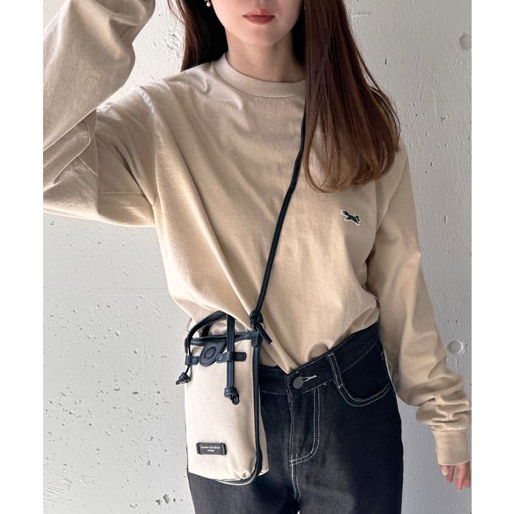THE FOX】 basic Crew ls tee キツネワッペンTシャツ[品番