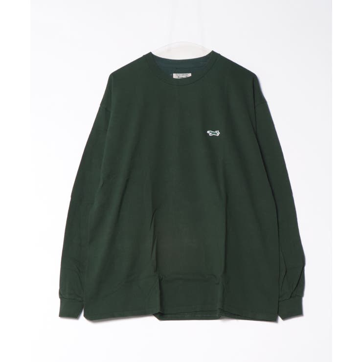 グリーン | 【THE FOX】 basic Crew ls tee キツネワッペンTシャツ | SETUP7【WOMEN】