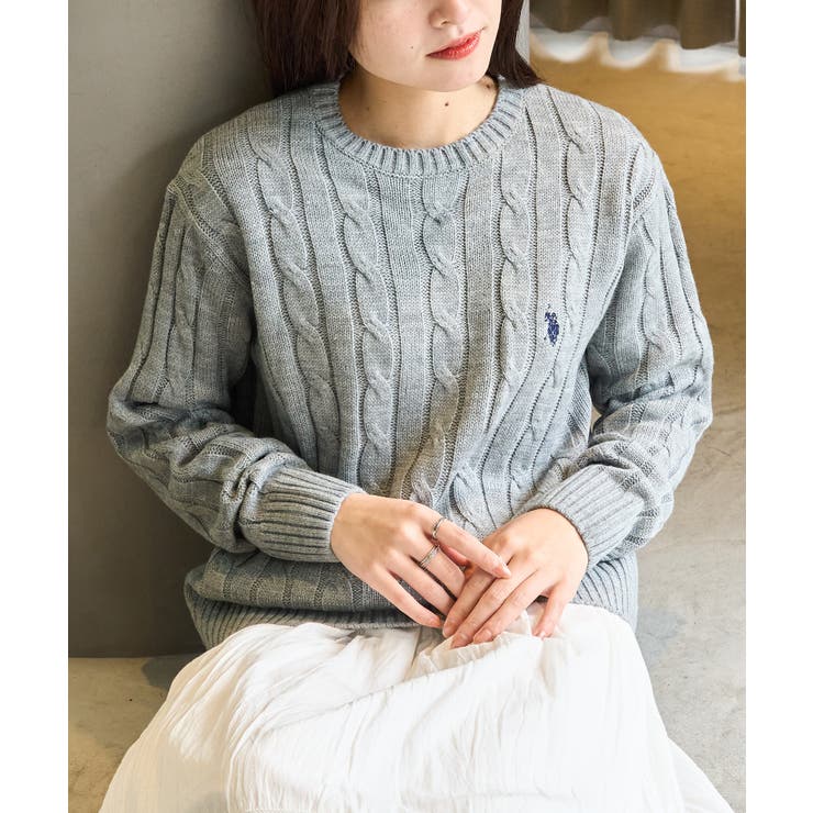 【U.S. POLO ASSN.】ロイヤルバルキーケーブルニット | SETUP7【WOMEN】 | 詳細画像37 