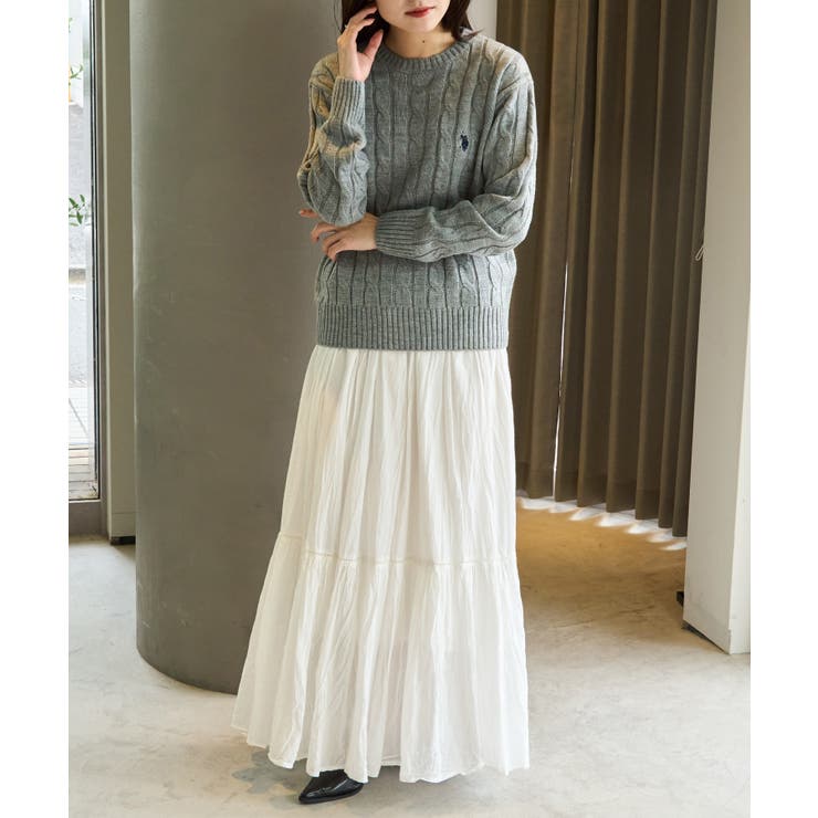 【U.S. POLO ASSN.】ロイヤルバルキーケーブルニット | SETUP7【WOMEN】 | 詳細画像41 