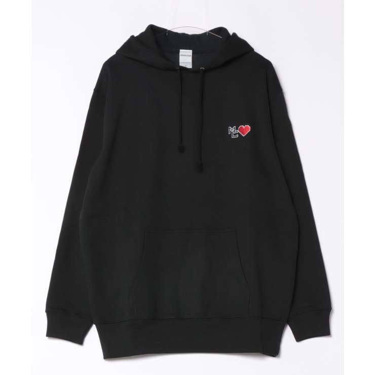 MAISON CLUB】ワンポイントハート刺繍パーカー[品番