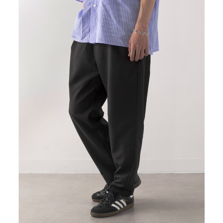 ブラック | 【HAUS】ポリトロテーパードパンツ | SETUP7【MEN】