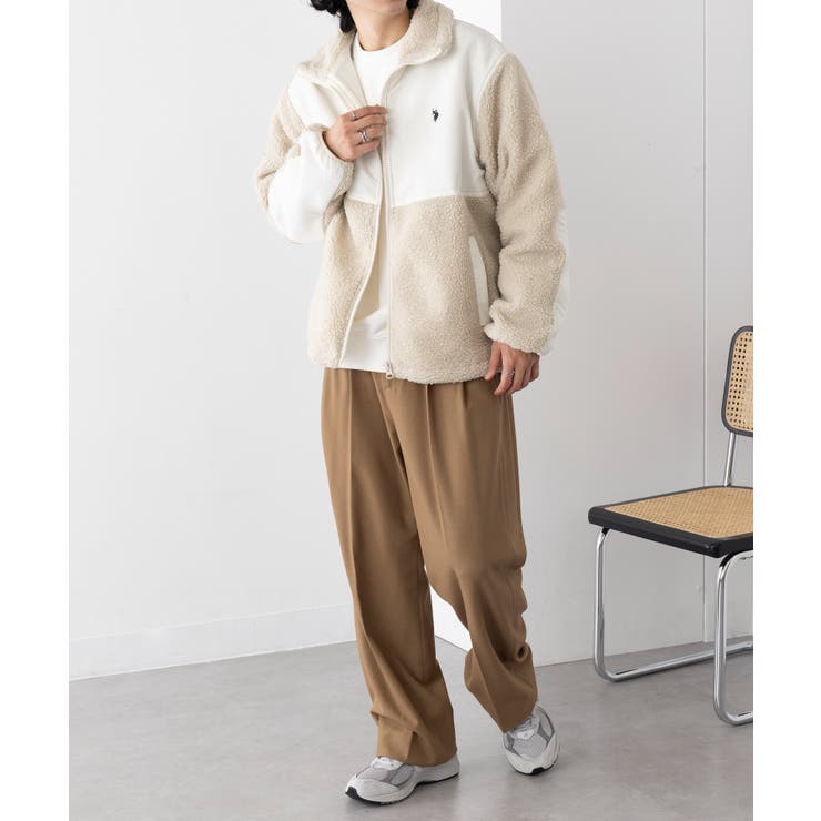 ワンポイントロゴ ポニー刺繍 ボアジャケット | SETUP7【MEN】 | 詳細画像10 