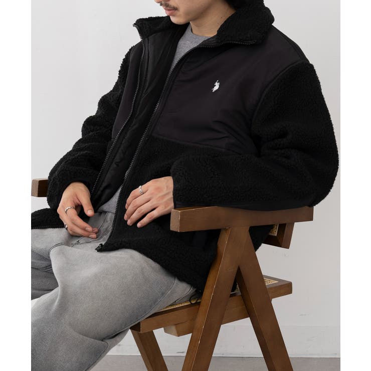 ワンポイントロゴ ポニー刺繍 ボアジャケット | SETUP7【MEN】 | 詳細画像12 