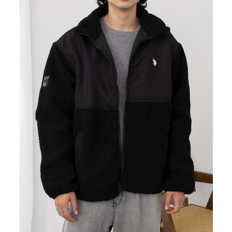 ワンポイントロゴ ポニー刺繍 ボアジャケット | SETUP7【MEN】 | 詳細画像13 