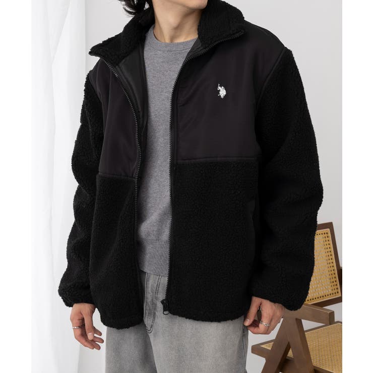 ワンポイントロゴ ポニー刺繍 ボアジャケット | SETUP7【MEN】 | 詳細画像14 