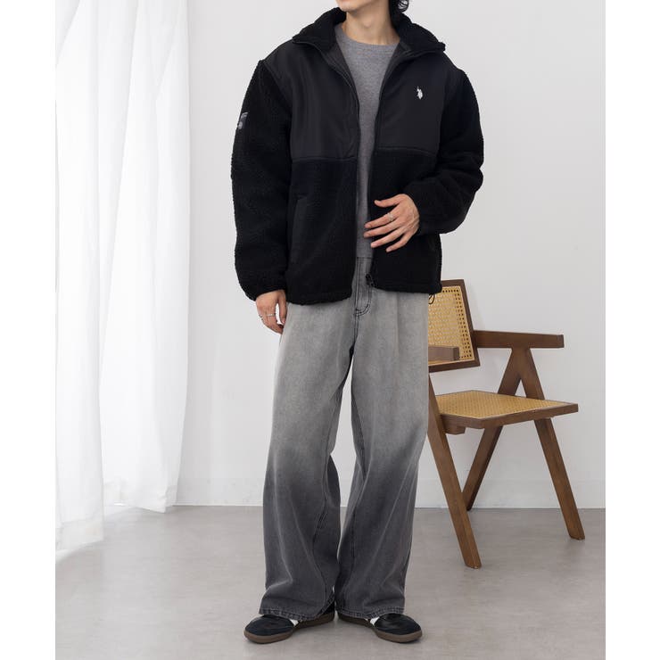 ワンポイントロゴ ポニー刺繍 ボアジャケット | SETUP7【MEN】 | 詳細画像18 