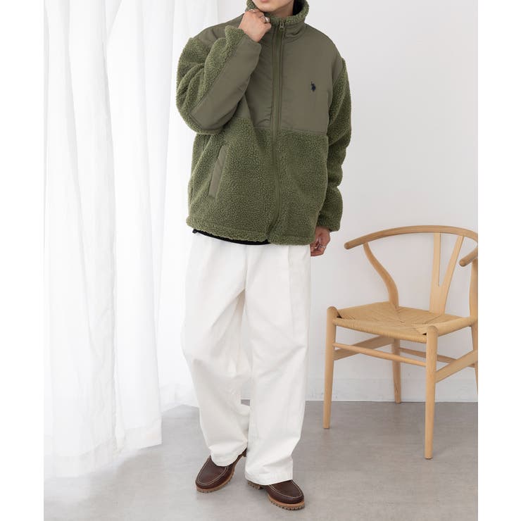 ワンポイントロゴ ポニー刺繍 ボアジャケット | SETUP7【MEN】 | 詳細画像29 