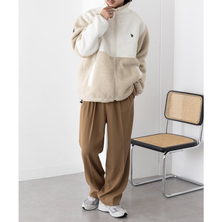 ワンポイントロゴ ポニー刺繍 ボアジャケット | SETUP7【MEN】 | 詳細画像9 