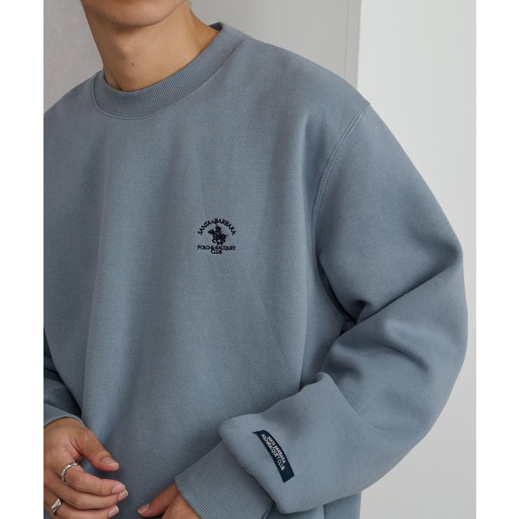 サックスブルー | 【SANTA BARBARA】T/C 両面起毛トレーナー | SETUP7【MEN】