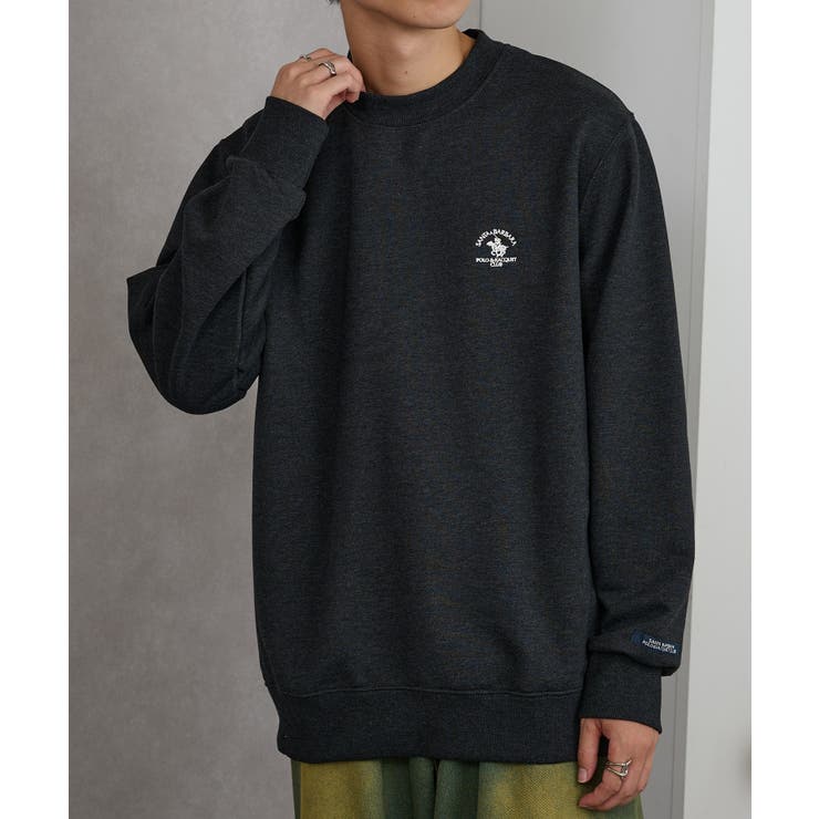 チャコールグレー | 【SANTA BARBARA】T/C裏毛 ワッペントレーナー | SETUP7【MEN】