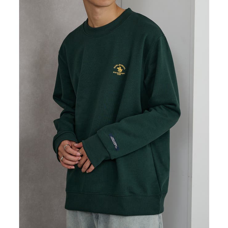 グリーン | 【SANTA BARBARA】T/C裏毛 ワッペントレーナー | SETUP7【MEN】